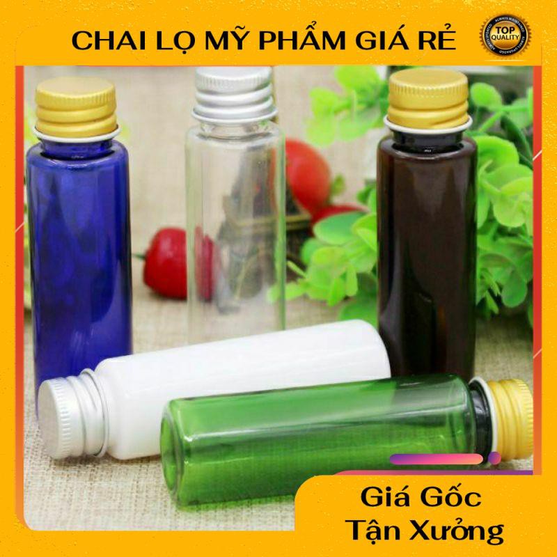 Chai Chiết Mĩ Phẩm ❤ RẺ VÔ ĐỊCH ❤ Chai nhựa pet nắp vặn nhôm 20ml chiết mỹ phẩm , phụ kiện du lịch