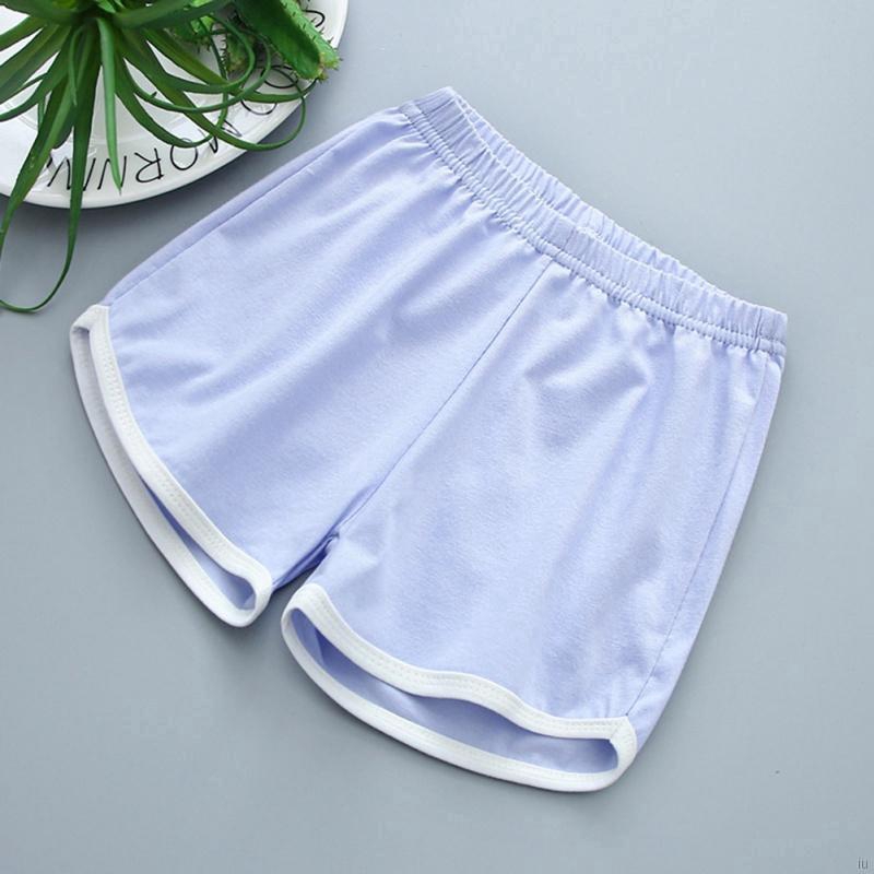 Quần Short Cotton Lưng Thun Màu Trơn Cho Bé