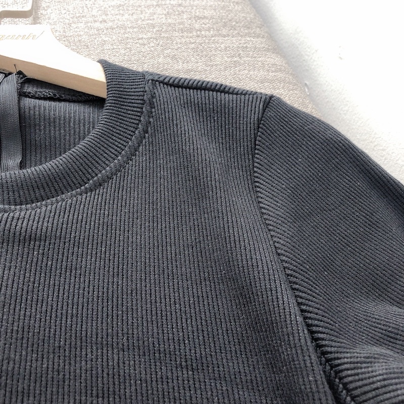 Váy Xoè Đen Thun Gân Vie9898