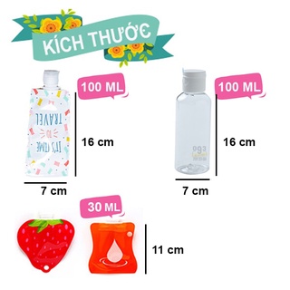 Combo 4 Túi Chiết Mỹ Phẩm Du Lịch 30ml 100ml