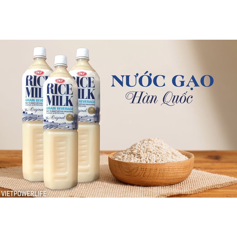 SỮA GẠO KHÔNG ĐƯỜNG Hàn Quốc 1.5L OKF Rice Milk “NO SUGAR added” Chai