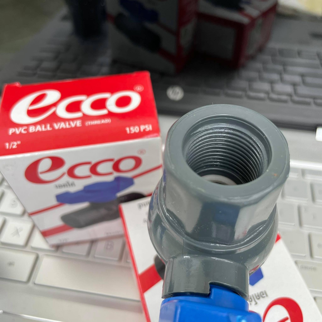Van khoá nước 2 đầu ren trong phi 34 ECCO nhập khẩu từ Thái Lan