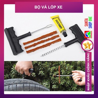 [HOT SALE] Bộ vá lốp không săm xe máy ô tô đa năng 6 chi tiết, Bộ dụng cụ vá lốp, Bộ dụng cụ vá xe-SANTA NHẬP KHẨU