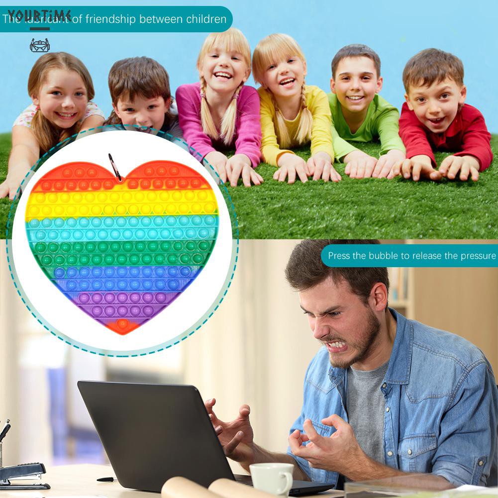 Đồ chơi Silicone Push Pop Bubble Autism Toy Kids Adults Fidget Stress Relief Game