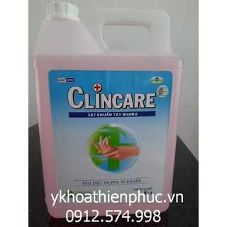 Dung dịch sát khuẩn tay nhanh Clincare can 5 lít