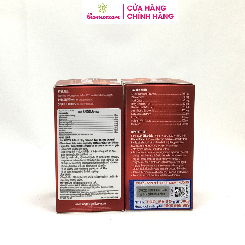 Sâm Angela Gold hỗ trợ tăng cường sinh lý nữ giúp đẹp da, trẻ lâu - Có tem tích điểm | BigBuy360 - bigbuy360.vn