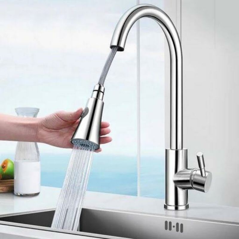 [Rẻ nhất shopee] Vòi rửa bát, vòi rửa chén nóng lạnh dây rút inox 304 cao cấp chính hãng💥Bảo hành 3 năm💥