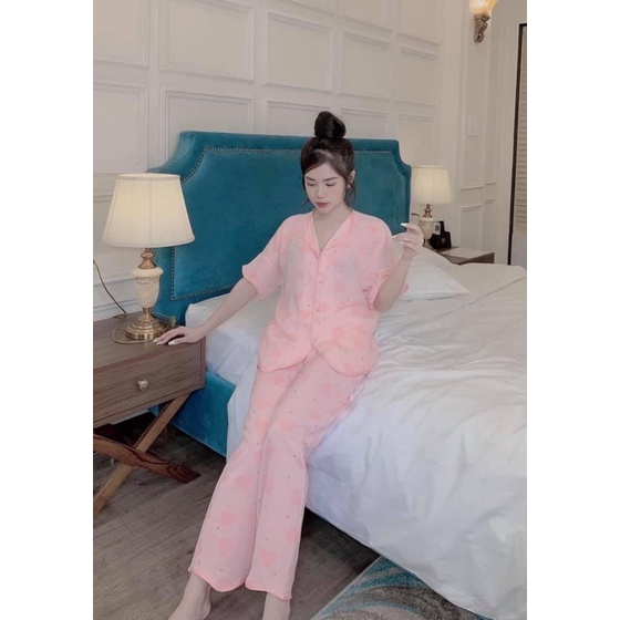 [RẺ VÔ ĐỊCH]-[SHOP UY TÍN] ĐỒ BỘ PIJAMA FORM CÁNH DƠI SÓNG QUẦN DÀI CHẤT MANGO SIÊU MƯỢT MÁT❤️❤️