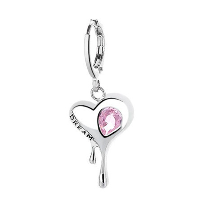 Khuyên Tai Hình Trái Tim Bằng Đá Lava Thời Trang Cho Nữ