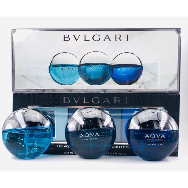 Set Nước hoa Nam BVL AQVA 15ml 3 chai