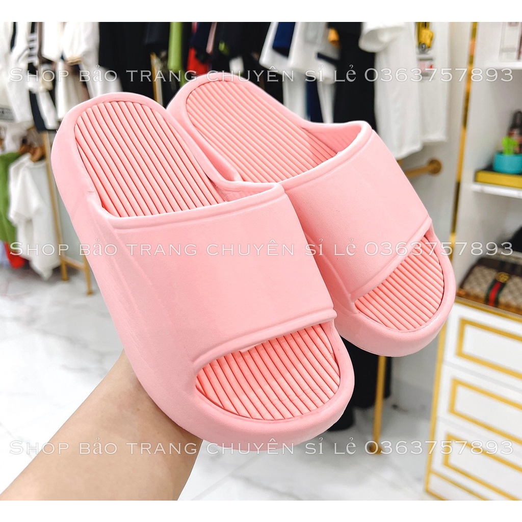 Dép Quai Ngang Đế Cao Nữ , Dép Bánh Mì Nam Nữ Đế Cao Chất Liệu Chống Ngấm Nước Nhiều Màu Đủ Size