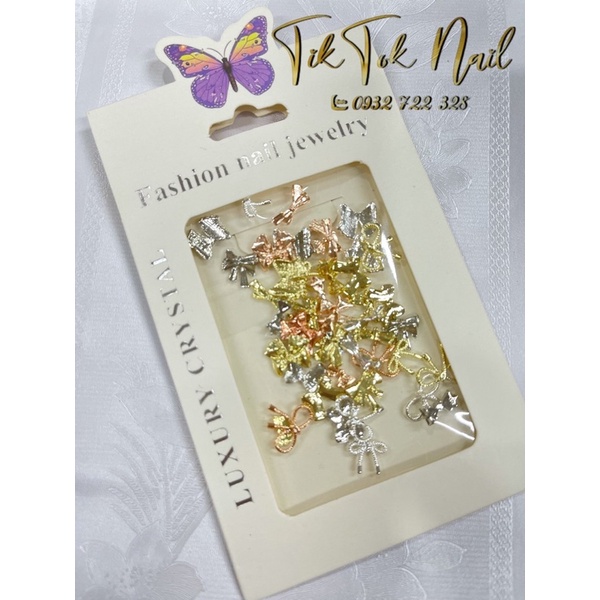 charm nơ trang trí móng