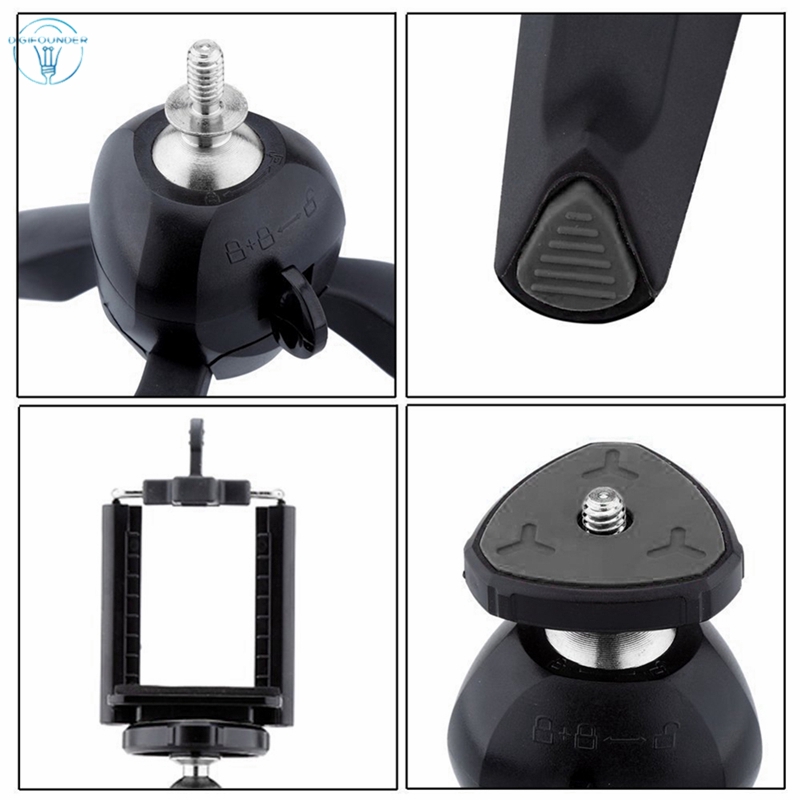 Đế ba chân có giá đỡ mini cho camera/điện thoại với vít tiêu chuẩn 1/4&quot;