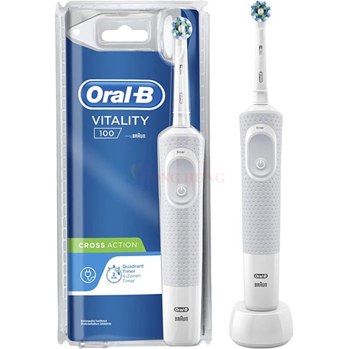 Bàn chải điện Oral-B Vitality 100 CrossAction (Vỏ nhựa) - Hàng nhập khẩu