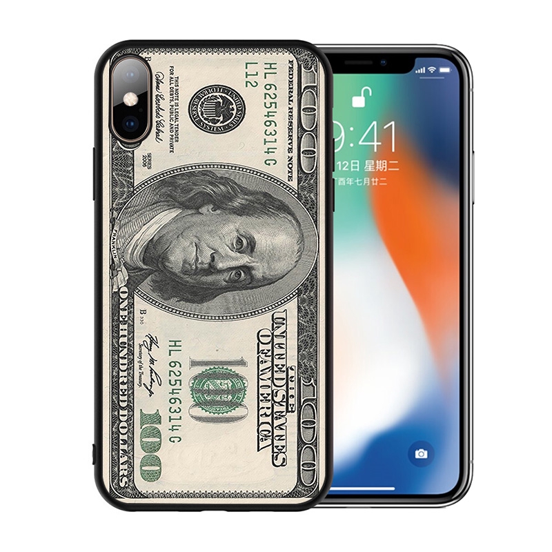 Ốp Điện Thoại Mềm Hình Tiền 100 Dollar Cho Iphone 11 Pro Max XS XR X 6s 7 8 Plus