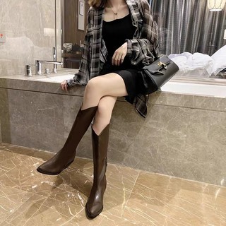 BOOT ĐẾ THẤP CỔ VÁT TREND 2020 ( order+ảnh thật)