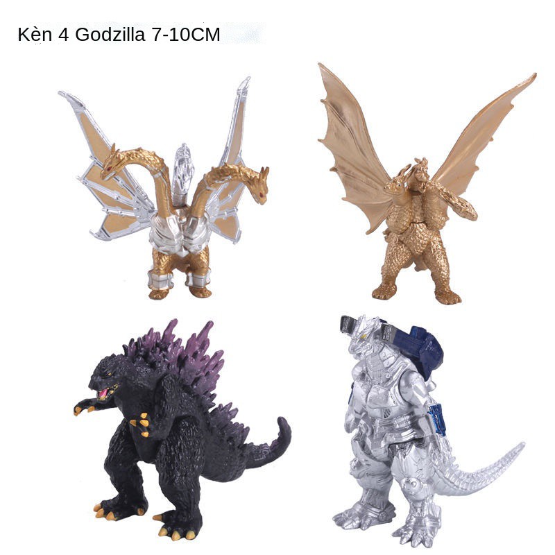 ✉✔Hoa sen đỏ Toho Godzilla phim đồ chơi rồng ba đầu hình con quái vật lớn mềm khủng long cơ