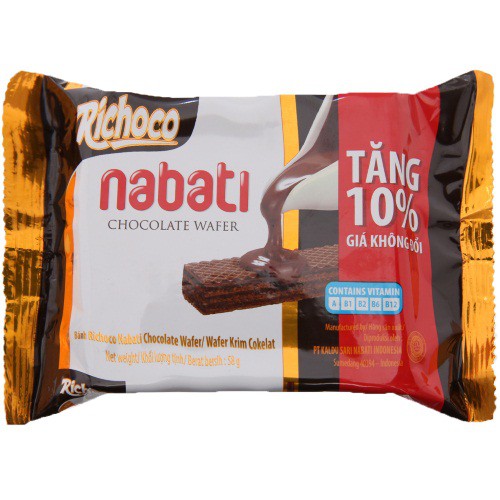 Bánh xốp Nabati kem socola 52g