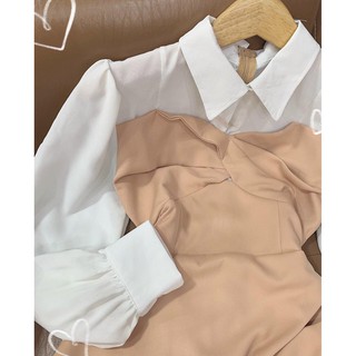 ĐẦM TRẮNG CỔ SƠ MI