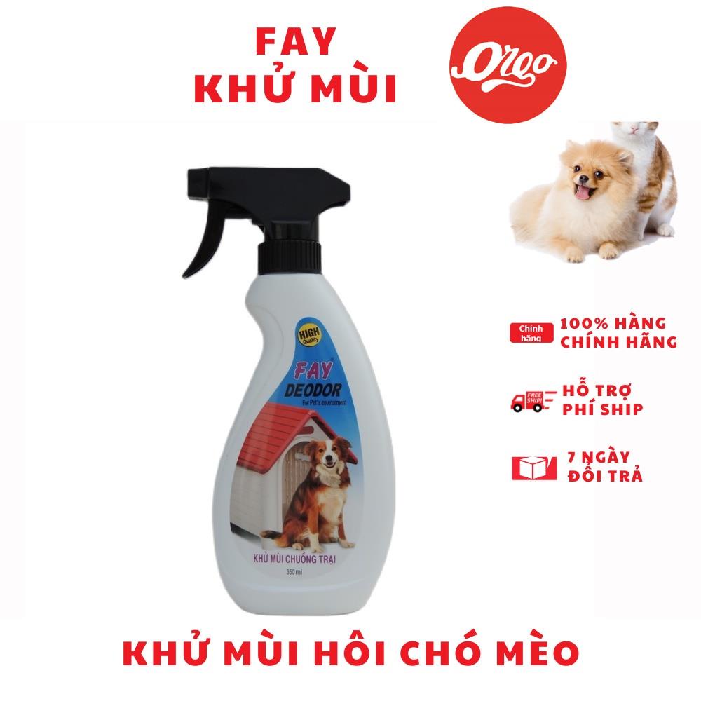 Orgo- XCPET & Fay deodor 350ml Xịt khử mùi hôi thú cưng, vệ sinh chuồng trại cho chó mèo thú cưng