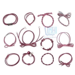 Combo 12 dây buộc tóc có hộp đựng