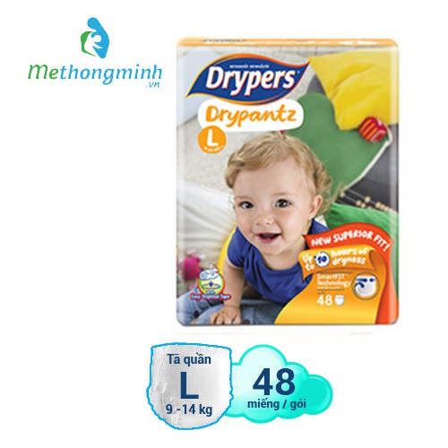 Bỉm/Tã quần Drypers Drypantz Gói Siêu Đại M60/L48/XL42