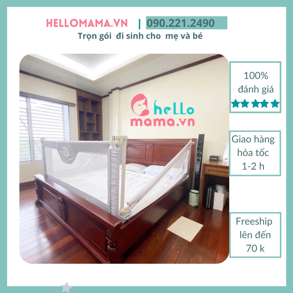 Thanh chắn giường/Thanh chặn giường Umoo phiên bản  2021 nâng cấp đặc biệt ( 1 m 8 , 2 m , 1m6)