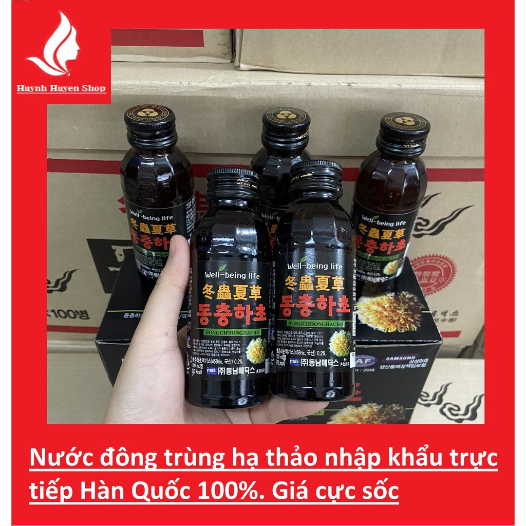 [chính hãng] Hộp 10 chai nước đông trùng hạ thảo Hàn Quốc 100ml/chai