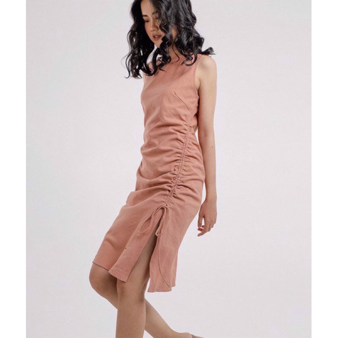 Đầm suông thô rút nhúng HNOSS