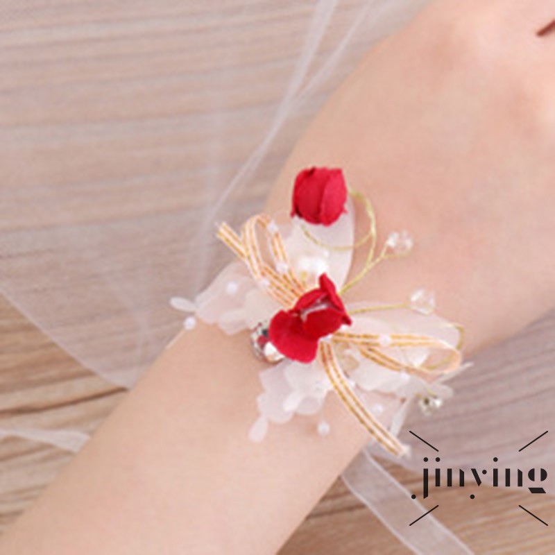 GETNOIVAS Vòng Hoa Đeo Cổ Tay Cho Phù Dâu Đám Cưới