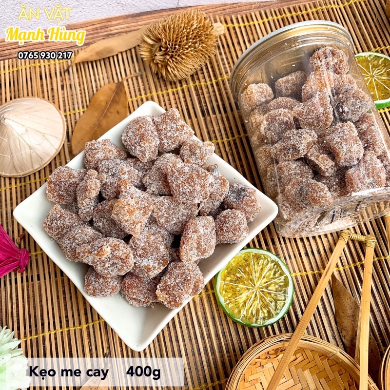 Kẹo me cay hủ 400g Ăn vặt Mạnh Hùng giá rẻ Sài Gòn