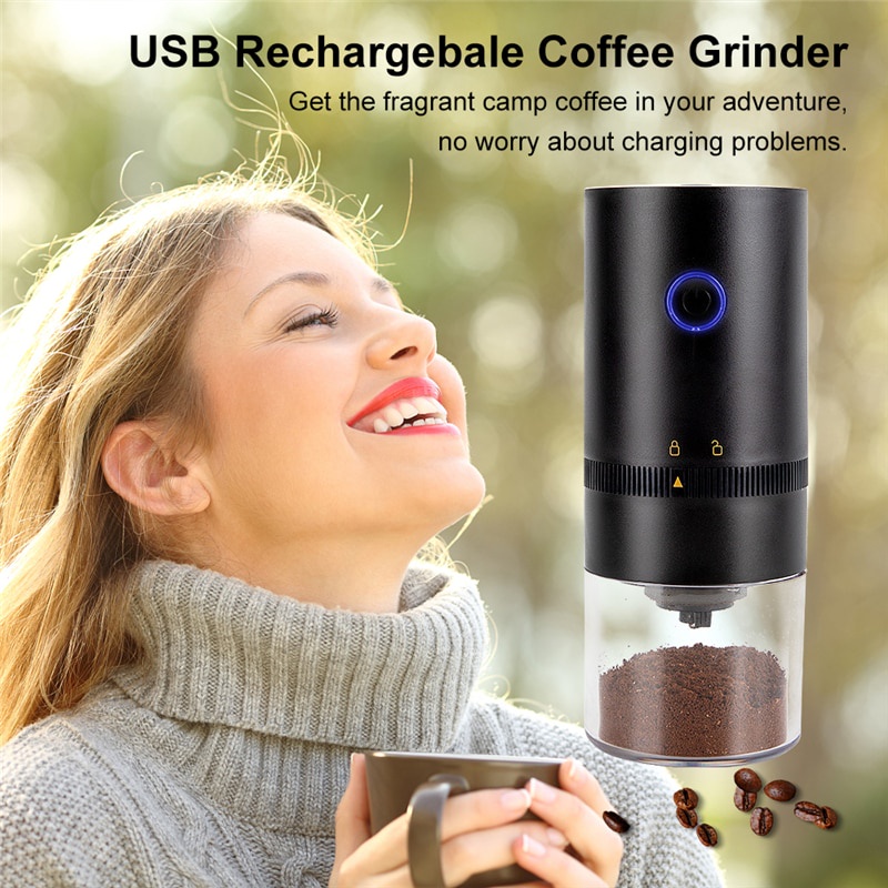 Máy Xay Cà Phê Bằng Điện Chuyên Nghiệp Tùy Chỉnh Kèm Sạc USB Tiện Dụng Cho Nhà Bếp
