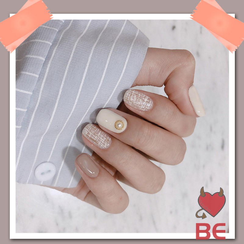 YADORNOS Set 24 móng tay giả thiết kế xinh xắn cho nữ