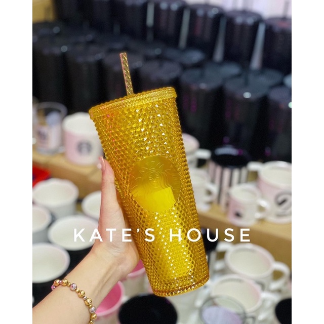 Ly nhựa 2 lớp ly gai studded coldcup Starbucks 709ml phiên bản Taiwan 2022