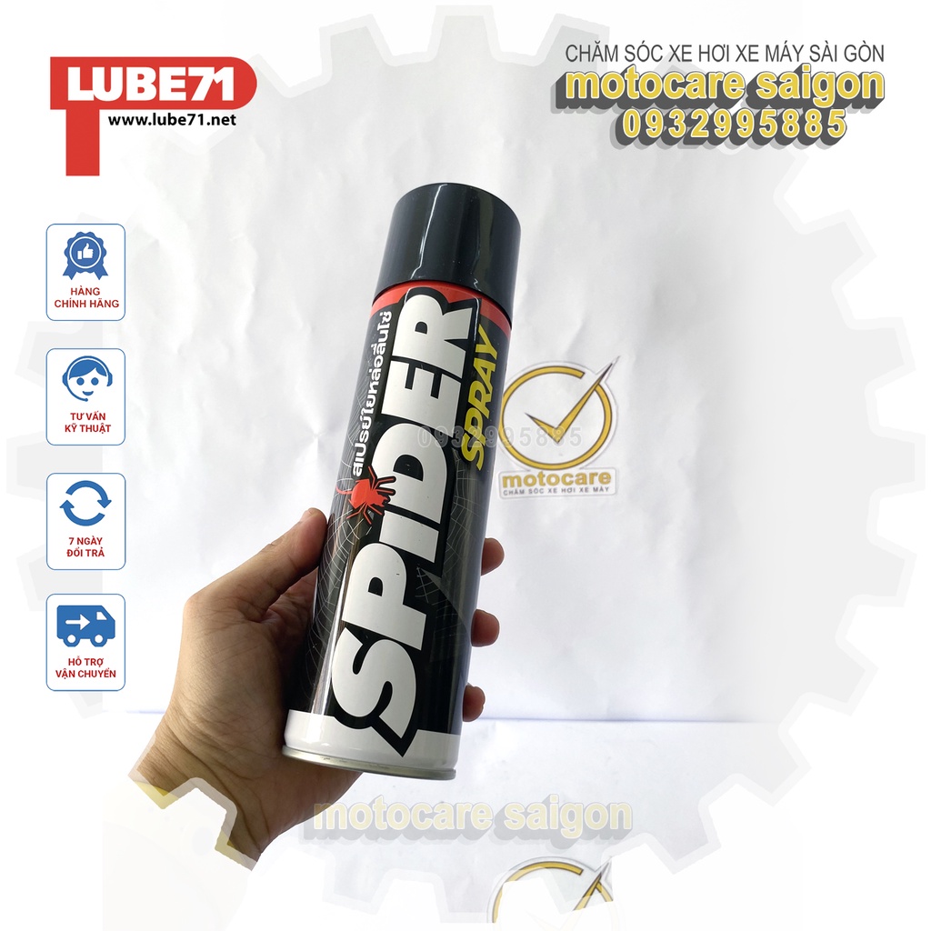 Dưỡng sên Spider Spray 600ML, Bz và Thunder