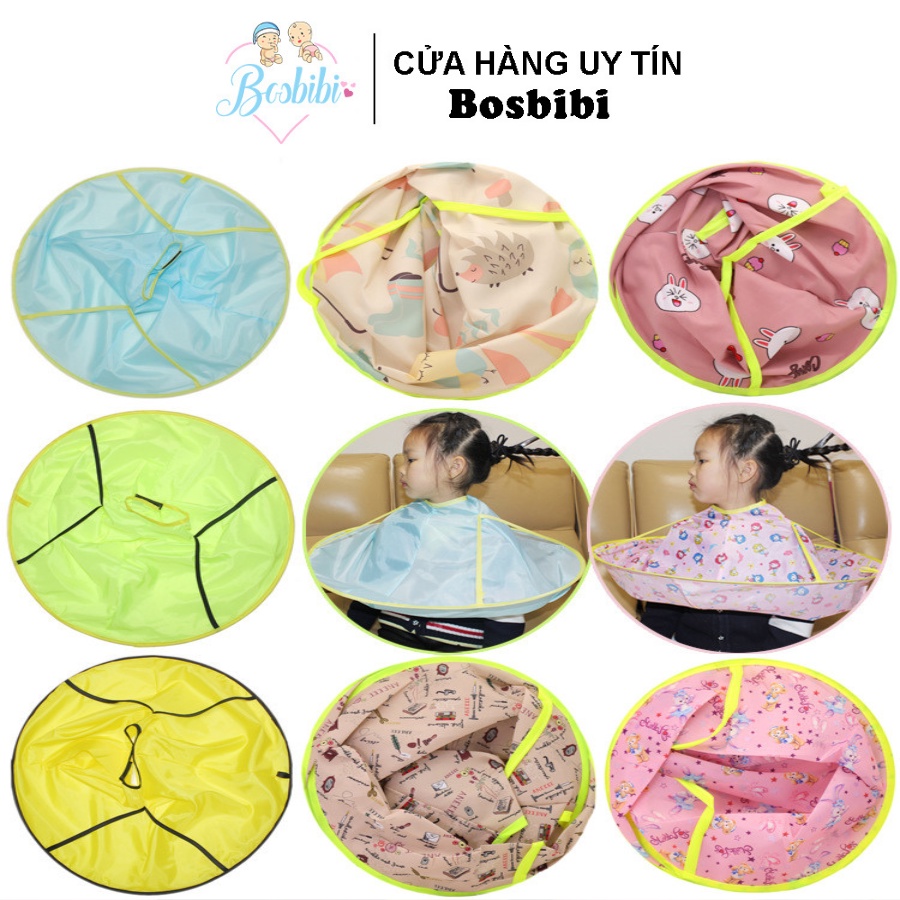 Áo choàng cắt tóc cho bé giúp không dính tóc lên người
