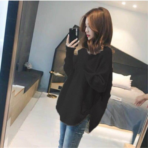Fashion Lazy Style Loose Knit Pullover Top Women All-match Long Sleeved V-neck Sweater | BigBuy360 - bigbuy360.vn