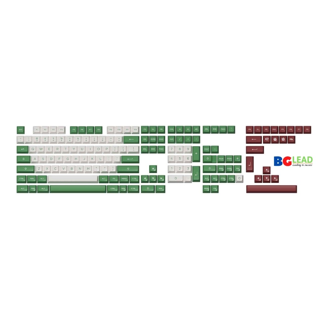 Bộ keycaps bàn phím cơ AKKO Keycap set – Matcha Red Bean (PBT Double-Shot/ASA profile/158 nút) - Mai Hoàng phân phối