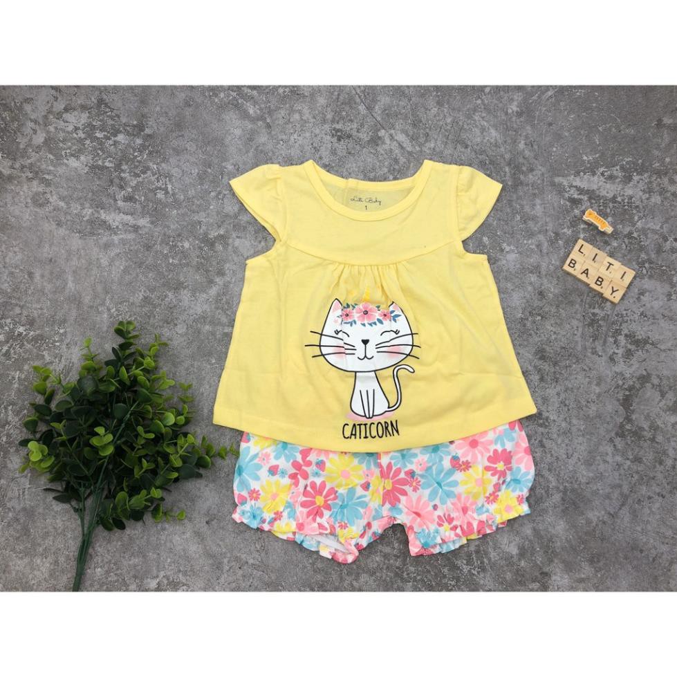 Hàng hè 2020: Bộ bé gái cánh tiên phối quần hoa thương hiệu Litibaby size 1-8T, dành cho bé từ 9-25kg