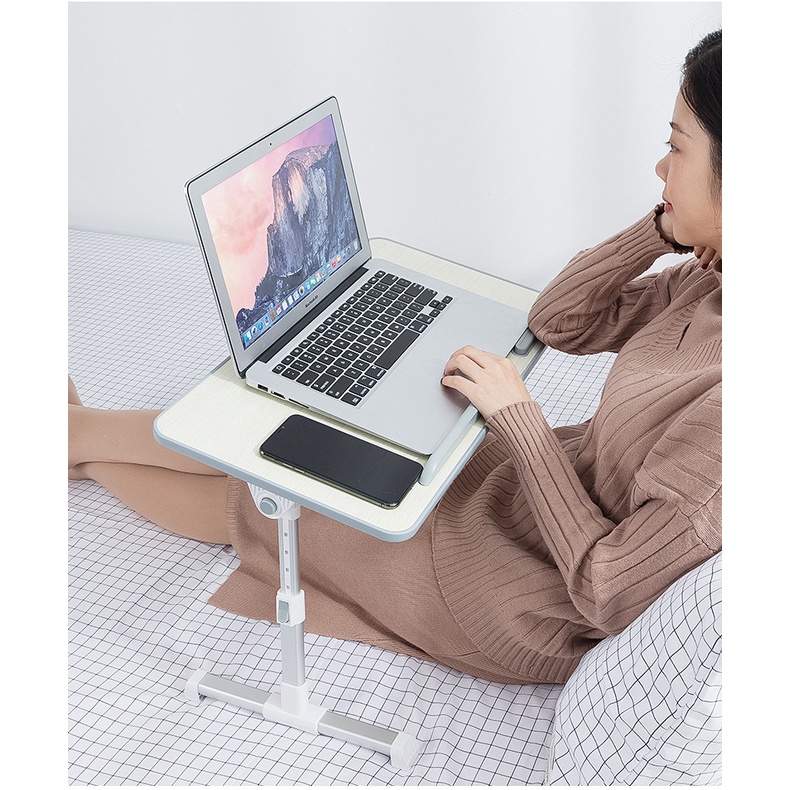 ❤️ Nitrogen071Giá Đỡ Laptop Đế Đứng Dành Cho Ngồi Giường Xách Tay Bàn gấp giường bằng hợp kim nhôm Chống trượt Đôi vách ngăn đứng cho ký túc xá tại nhà