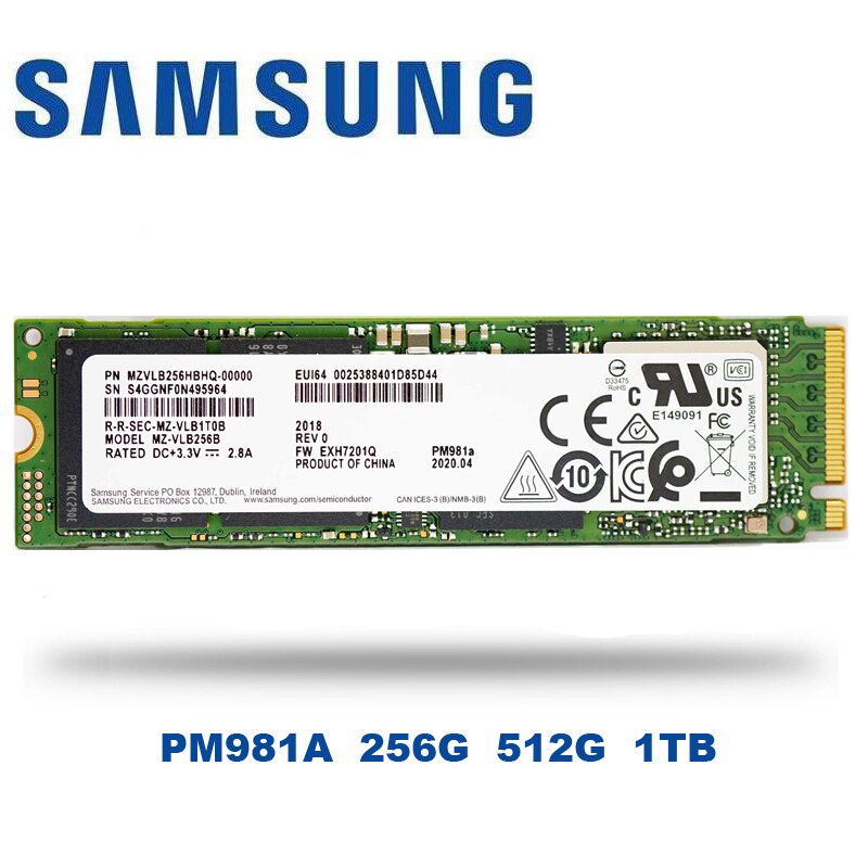 SSD Samsung PM981a 256gb M2 NVME cũ