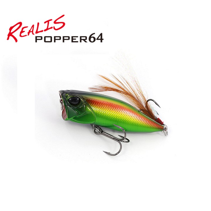 [MỒI NHẠY] Mồi popper 64 REALIS DUO 64mm x 9g câu cá vược cá chẽm cá tráp biển nhạy, mồi giả câu cá bass cá nhồng