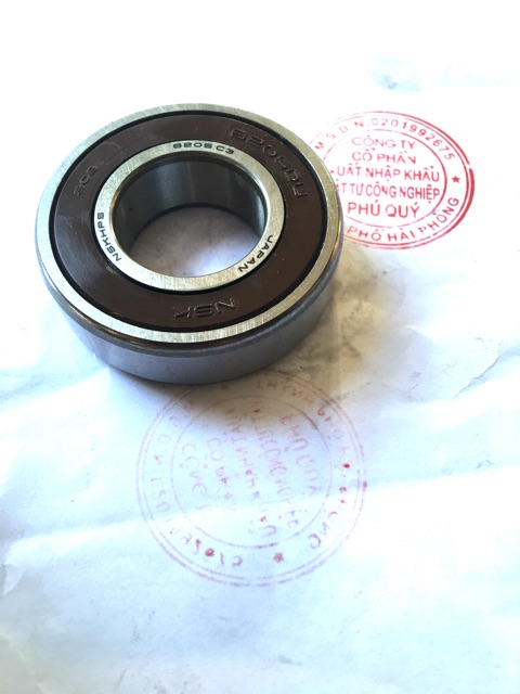 Vòng bi NSK 6205 DU nắp nâu.