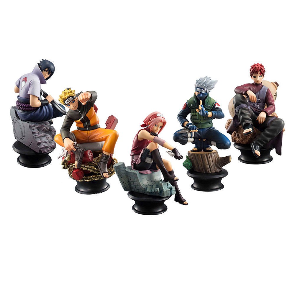6 Mô hình nhân vật Naruto 9cm Gaara Kakashi Sakura Uzumaki Hatake