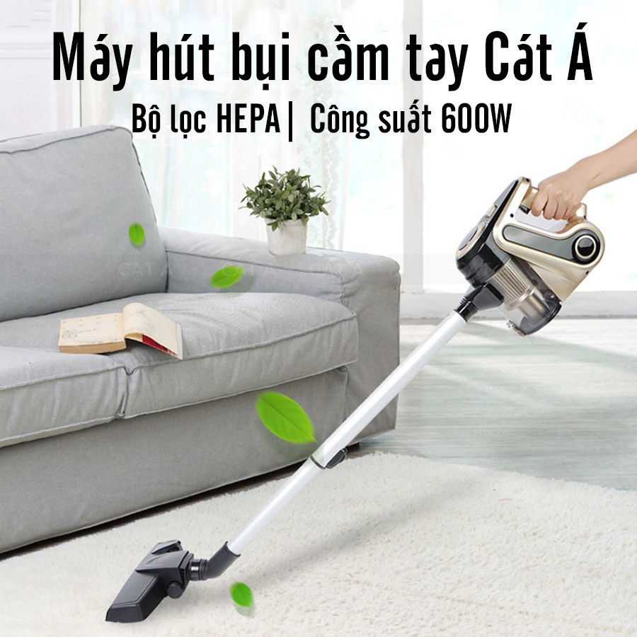 Máy Hút Bụi Gia Đình Công Suất Lớn 600W Kèm 3 Đầu Hút Máy Hút Bụi Cầm Tay Nhỏ Gọn Tiện Lợi