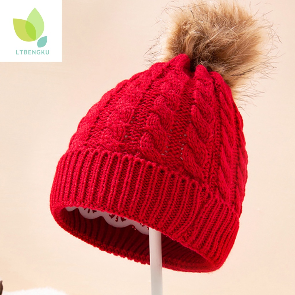 Set mũ len và khăn choàng cổ và găng tay mềm mại chống gió cho bé