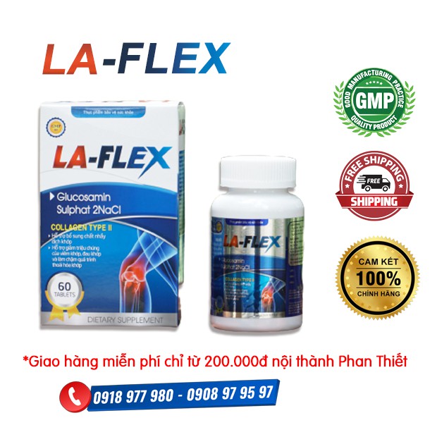 LA-FLEX - Hiệu quả trong hỗ trợ xương khớp bổ sung chất nhầy dịch khớp, bảo vệ khớp, giúp khớp vận động linh hoạt