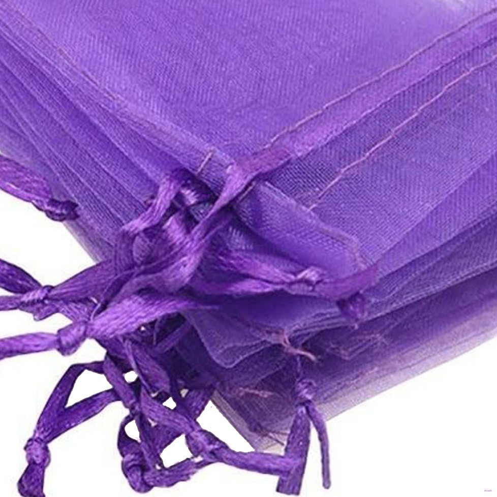 Bộ 10 túi đựng quà vải lưới kiểu dây rút tiện lợi