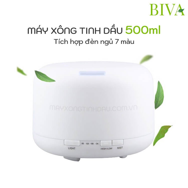 Máy xông tinh dầu hình trụ 500ml