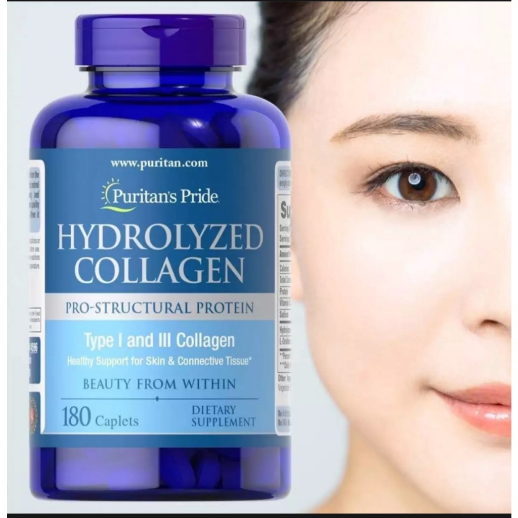 (Bill Hãng) COLLAGEN THỦY PHÂN HYDROLYZED COLLAGEN 1000mg PURITAN'SPRIDE -180V